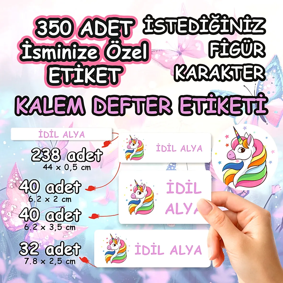 Okul Etiketi - Özelleştirilebilir