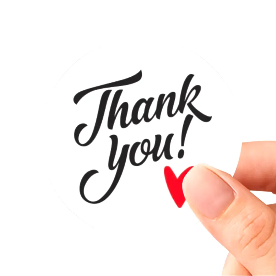 Hand Made - Thank You Sticker & Etiket