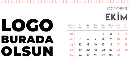 Spiralli Masa Üstü Takvimi