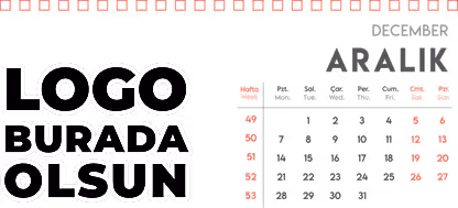 Spiralli Masa Üstü Takvimi