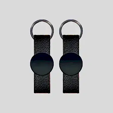 2405  Metal Suni Deri Anahtarlık Çift Taraflı