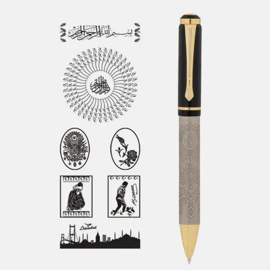 661-T 41 Kabartma Figürlü Metal Tükenmez Kalem