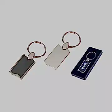 2118 Füme Metal Anahtarlık Tek Taraflı