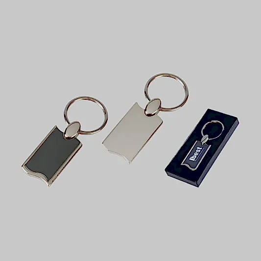 2118 Füme Metal Anahtarlık Tek Taraflı