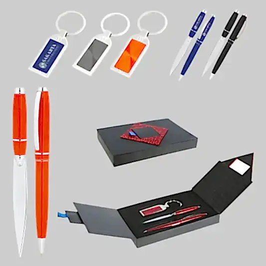 310 Hediyelik Set - Metal Tükenmez Kalem - Metal Anahtarlık - Zarf Açacağı