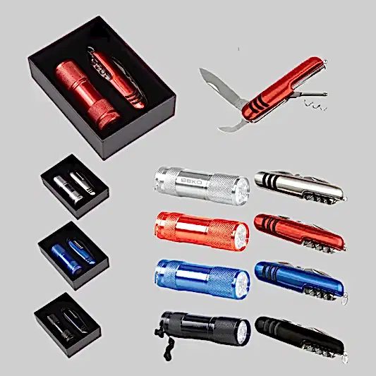 5041  Hediyelik Set 7 Fonksiyonlu Çakı - Led Elfeneri