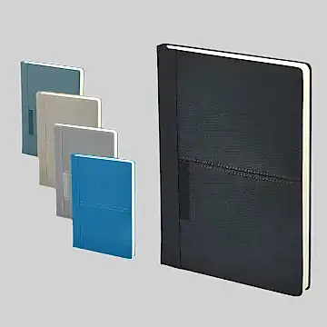 2422 Siyah Termo Deri Cepli Defter