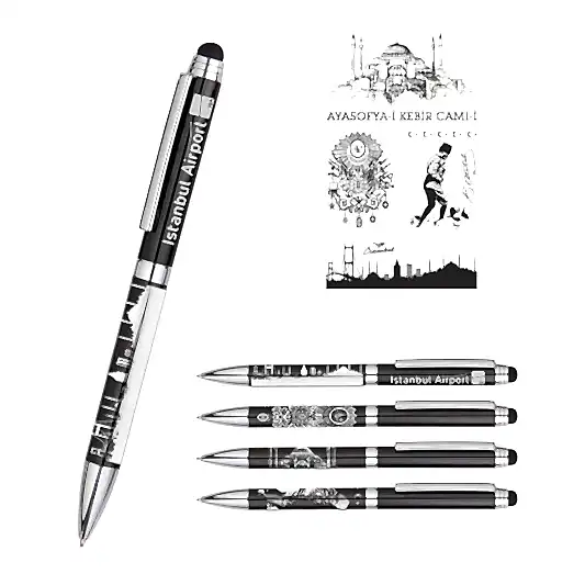 1107-T Kabartma Figürlü Metal Tükenmez Kalem