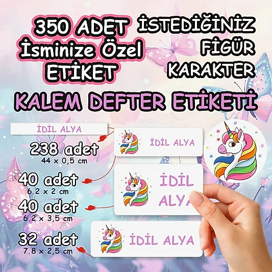 Okul Sticker & Etiket |Kişiye Özel Okul Etiketi | İsimli Sticker & Etiket