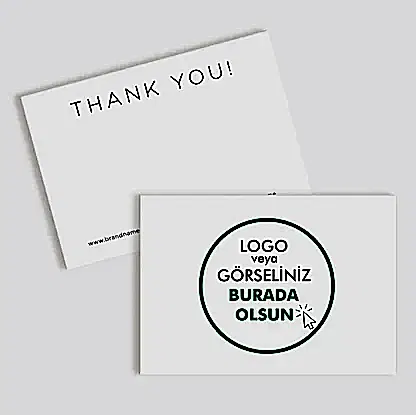 Kuşe Kağıt Kargo Teşekkür  Kartı