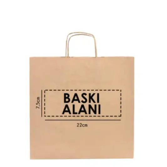 Kraft Kağıt Çanta - Burgu Saplı 27x20x31 cm (Özelleştirilebilir)