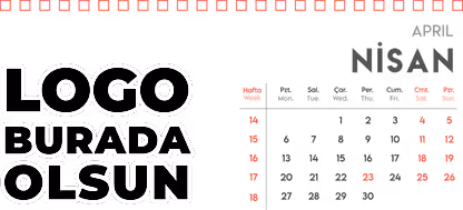 Spiralli Masa Üstü Takvimi