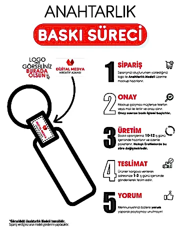 2405  Metal Suni Deri Anahtarlık Çift Taraflı