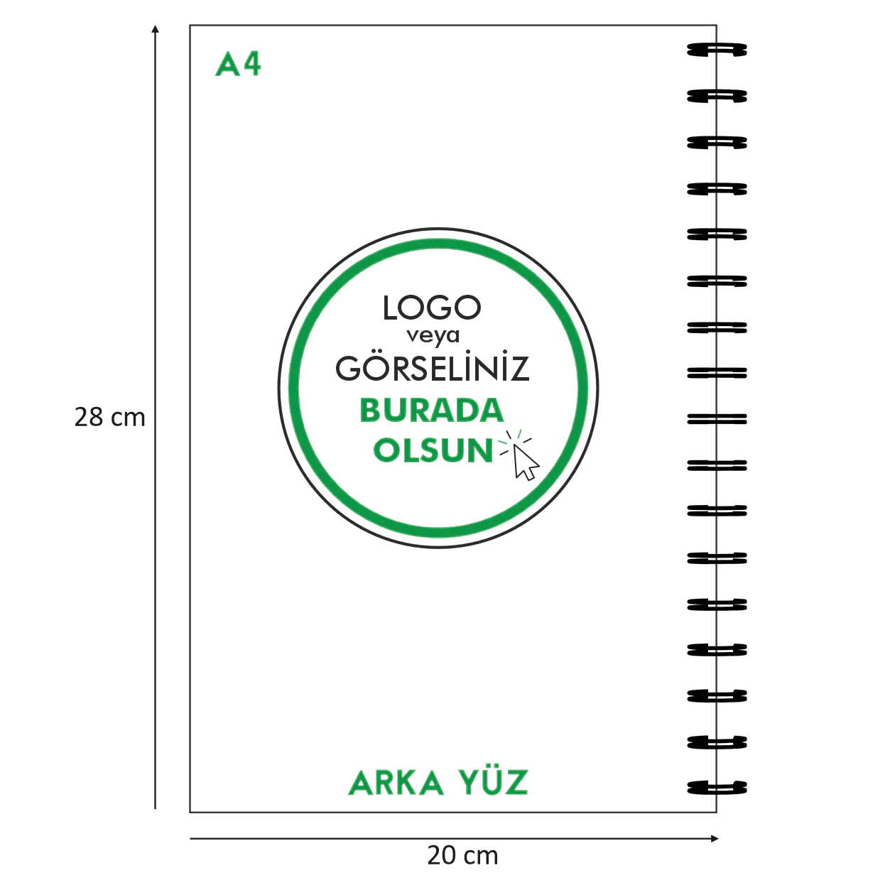 Az adetli kraft kapaklı spiralli defter, günlük kullanım için ideal. Şık metal spiral mekanizma ve kaliteli sayfalarla uzun süre kullanım sağlar.


