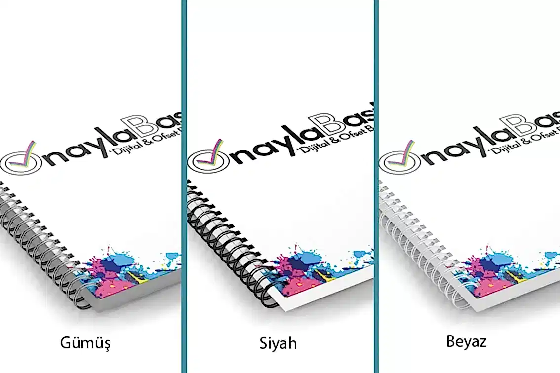 Az adetli kuşe metal spiralli defter, kurumsal tasarımla firmaların marka kimliğini yansıtır. Şık ve profesyonel bir defter seçeneği.