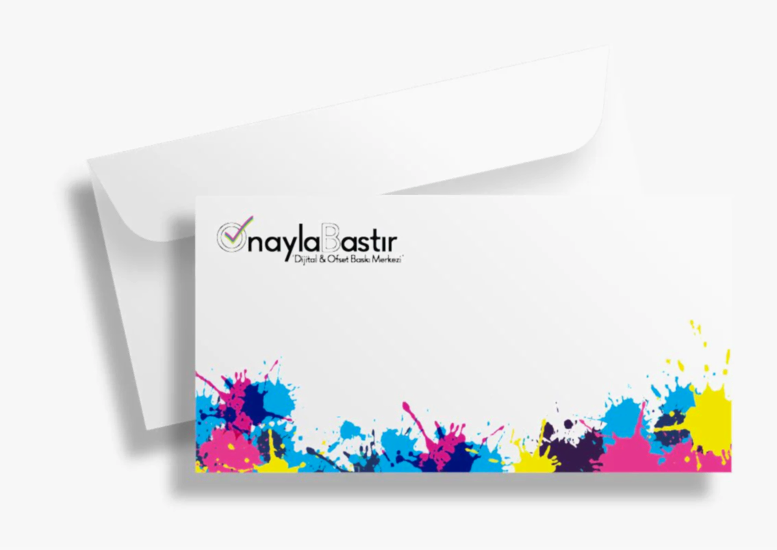 Kurumsal baskılı diplomat zarf, logo ve iletişim bilgilerinizi zarif bir şekilde sunar.
