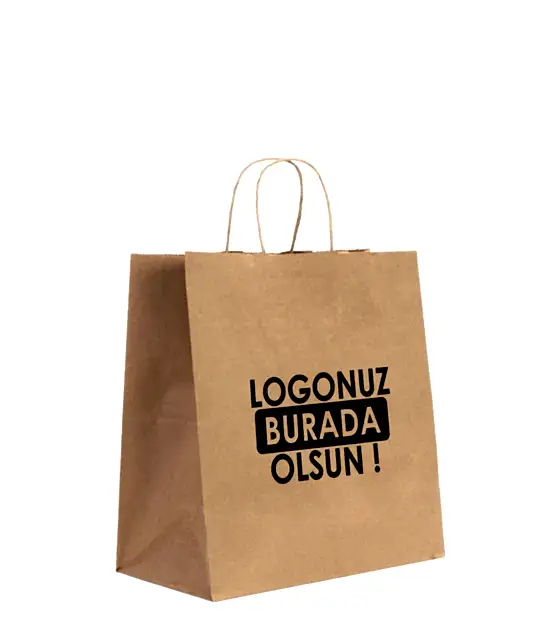 Kraft Kağıt Çanta İçten Burgu Saplı - 27x15x30 cm (Özelleştirilebilir)