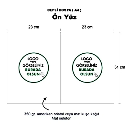 Cepli Dosya ( A4) – Logo Baskılı Karton Sunum Dosyası