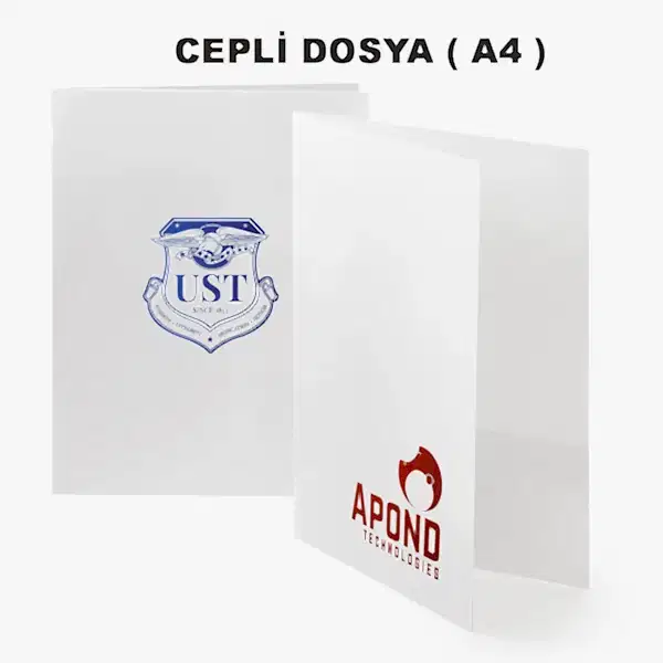 Cepli Dosya ( A4) – Logo Baskılı Karton Sunum Dosyası