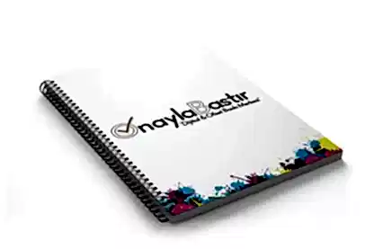 Çok adetli kuşe metal spiralli defter, firma logolu özel baskı ile ofis kullanımına ve promosyon amaçlı kullanıma uygun.

