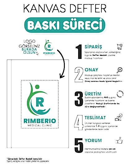 Kanvas Defter 14x20 cm (Özelleştirilebilir)