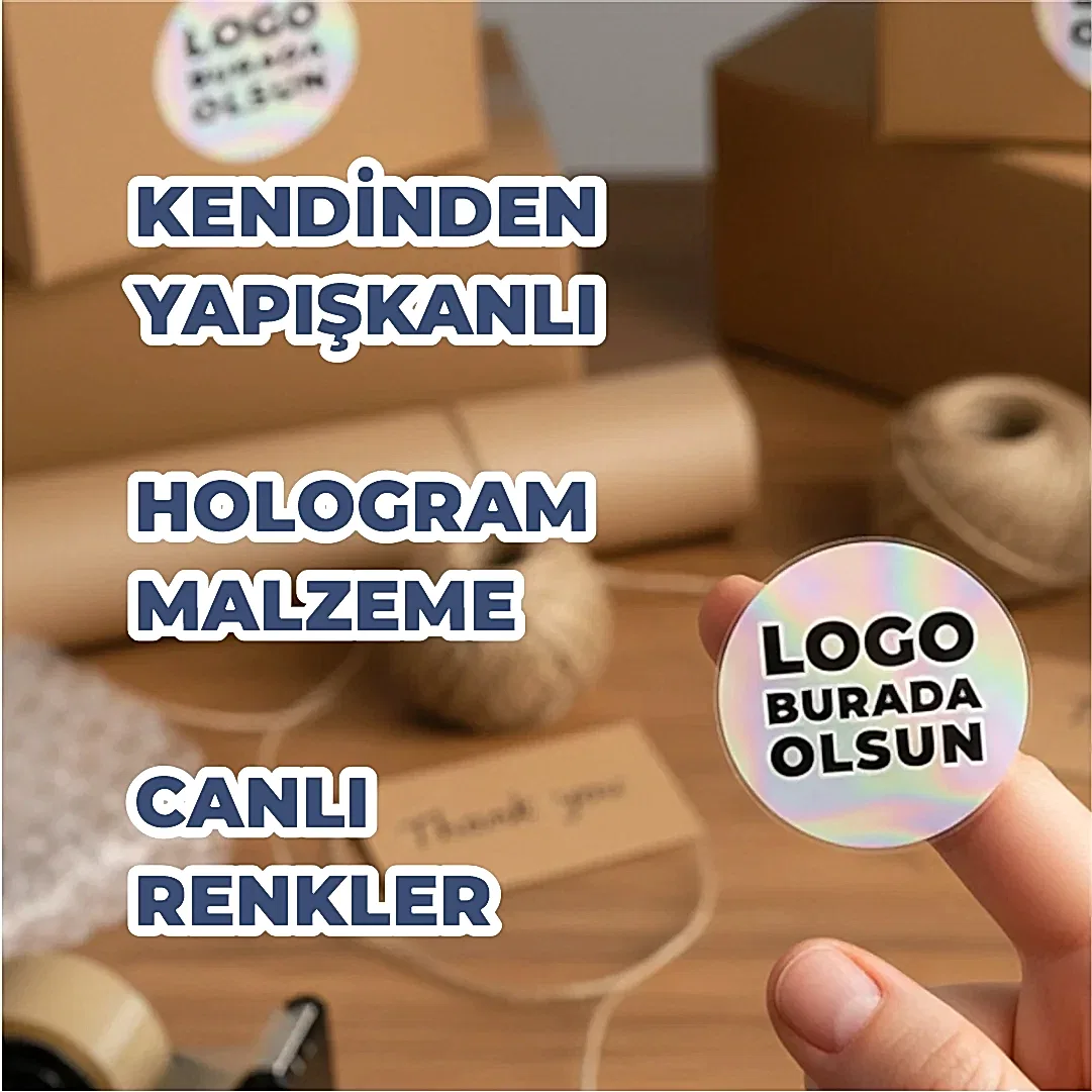 Yuvarlak Hologram Sticker | Logo Baskılı Etiket
