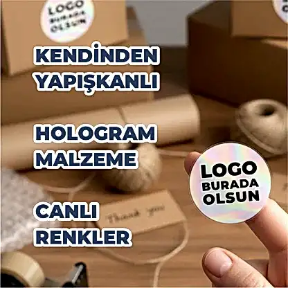 Yuvarlak Hologram Sticker | Logo Baskılı Etiket