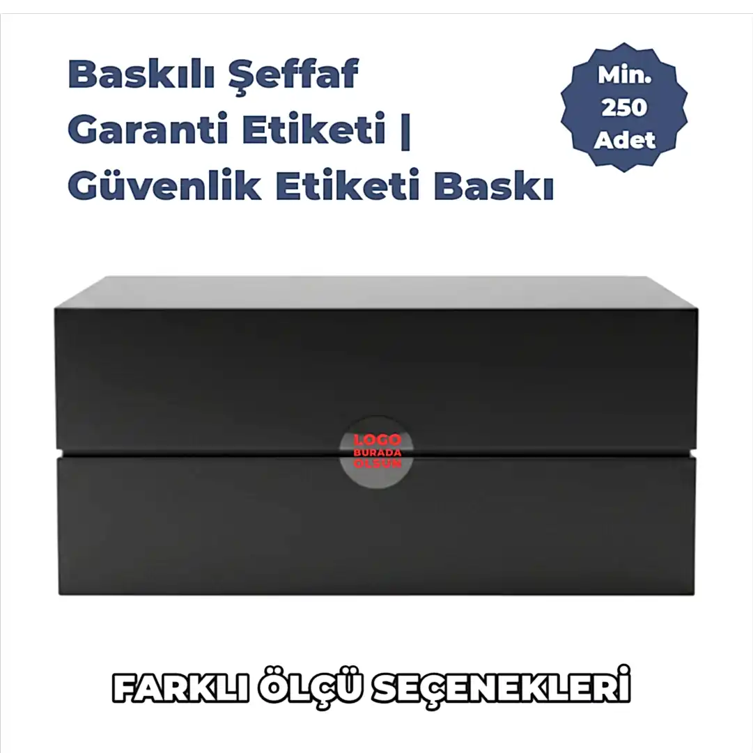 Baskılı Şeffaf Garanti Etiketi | Güvenlik Etiketi Baskı