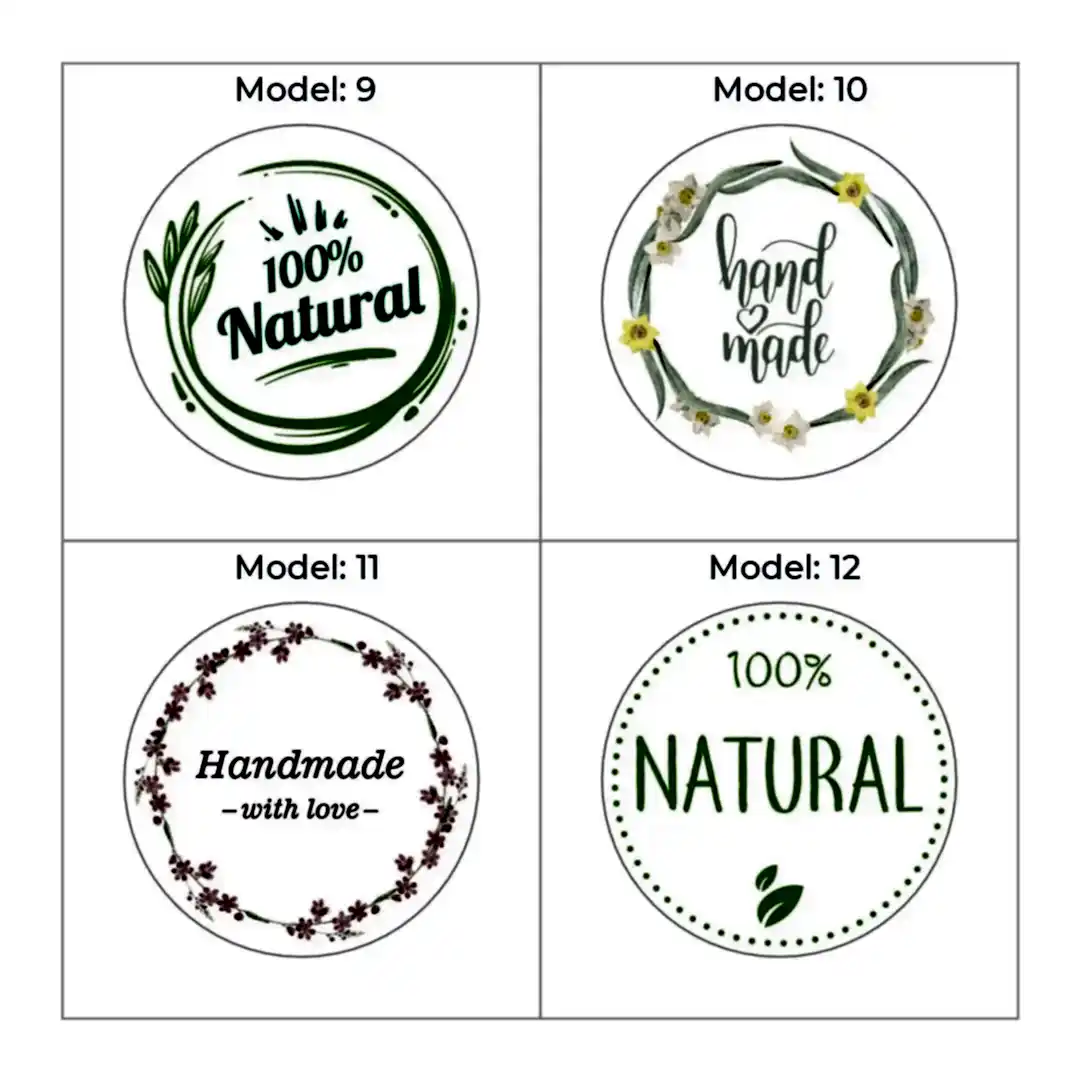 Hazır Model Hand Made Sticker & Etiket  | Yuvarlak · Kuşe Kağıt