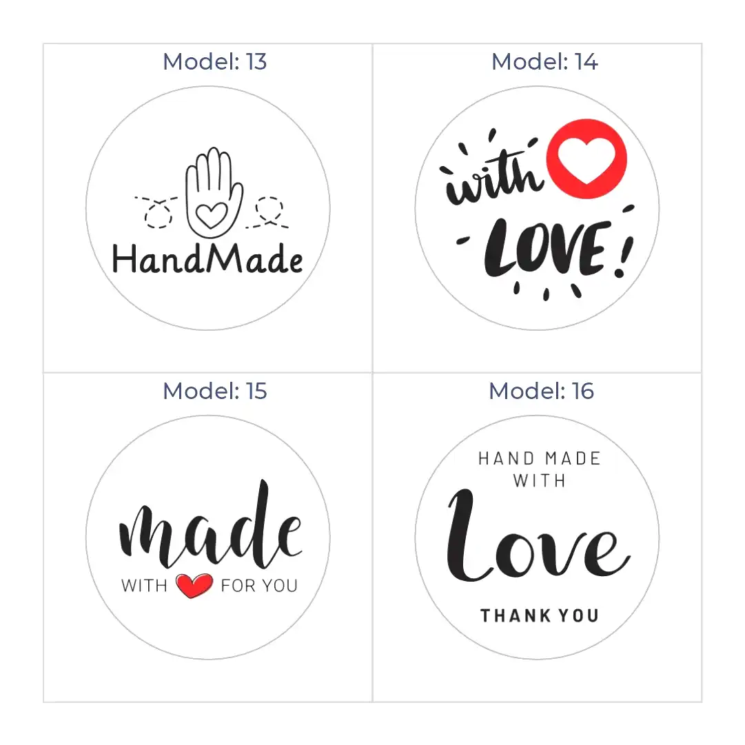 Hazır Model Hand Made Sticker & Etiket  | Yuvarlak · Kuşe Kağıt