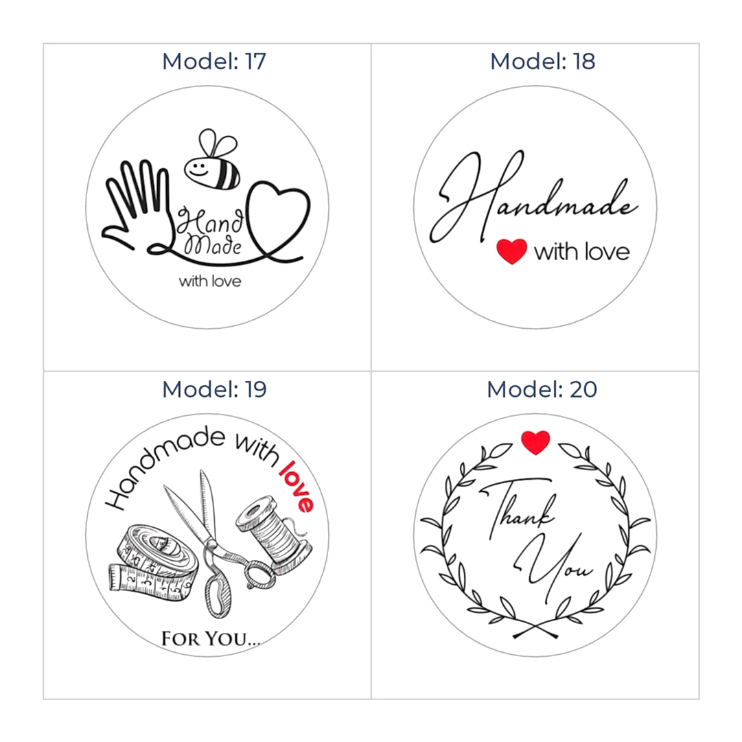 Hazır Model Hand Made Sticker & Etiket  | Yuvarlak · Kuşe Kağıt