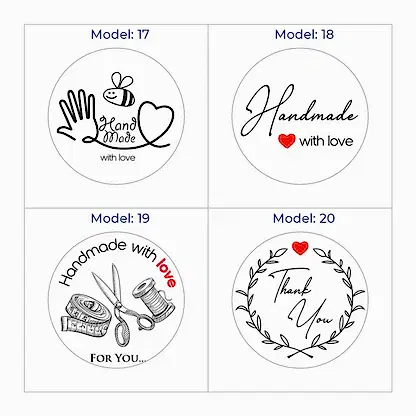 Hazır Model Hand Made Sticker & Etiket  | Yuvarlak · Kuşe Kağıt