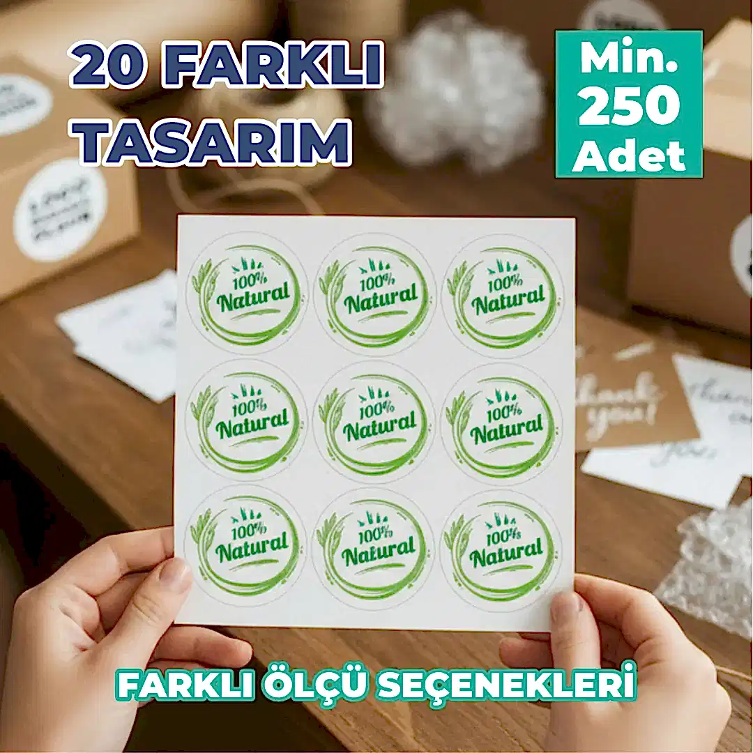 Hazır Model Hand Made Sticker & Etiket  | Yuvarlak · Kuşe Kağıt