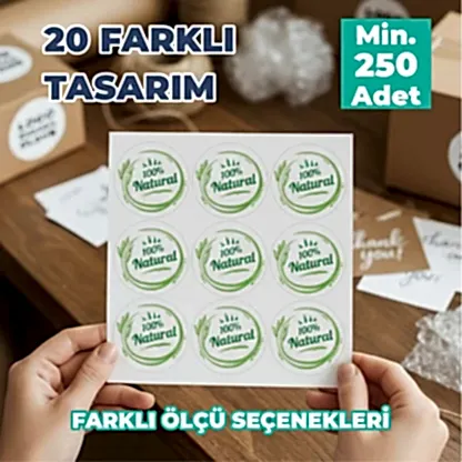 Hazır Model Hand Made Sticker & Etiket  | Yuvarlak · Kuşe Kağıt
