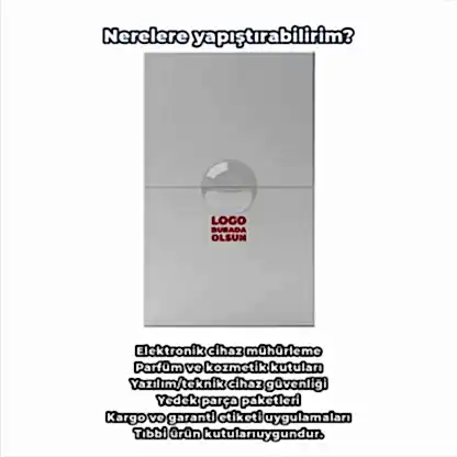 Baskılı Şeffaf Garanti Etiketi | Güvenlik Etiketi Baskı