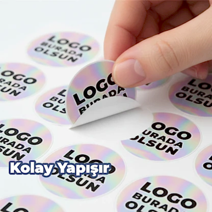 Yuvarlak Hologram Sticker | Logo Baskılı Etiket