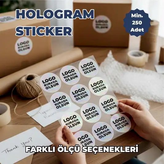 Yuvarlak Hologram Sticker | Logo Baskılı Etiket