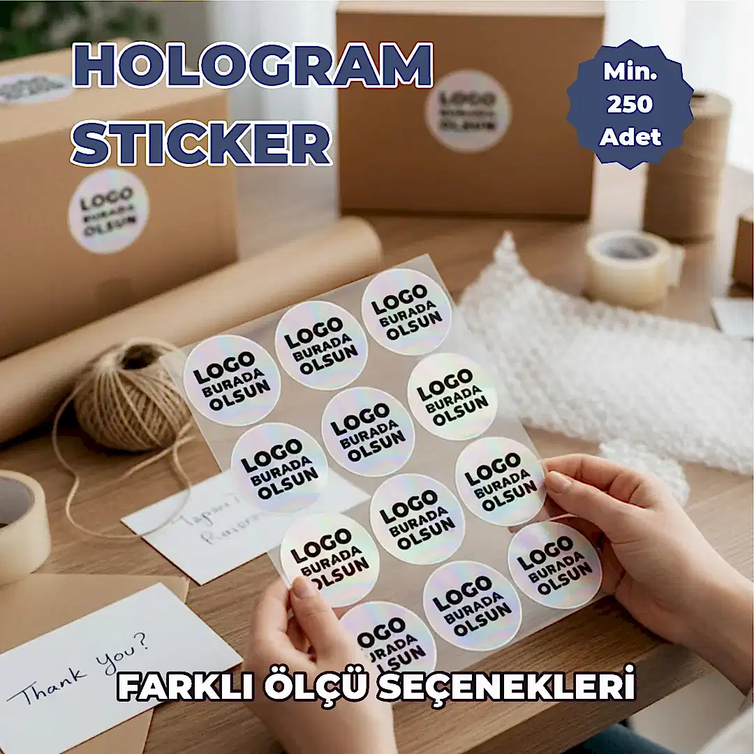 Yuvarlak Hologram Sticker | Logo Baskılı Etiket
