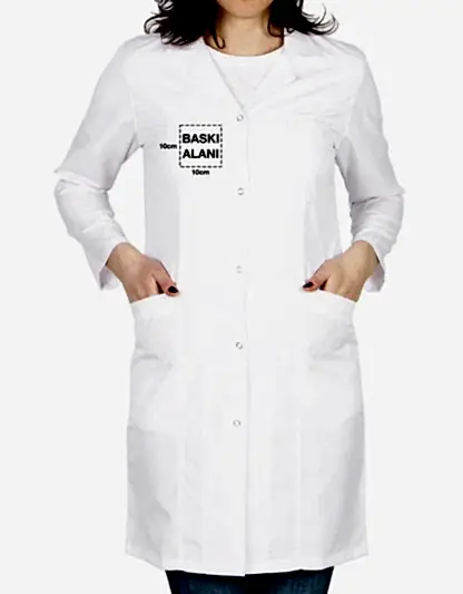 Baskılı Doktor - Laboratuvar Önlüğü Beyaz (Özelleştirilebilir)