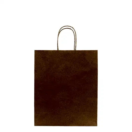 Burgu Saplı Kraft Kağıt Çanta - 25x12x31 cm