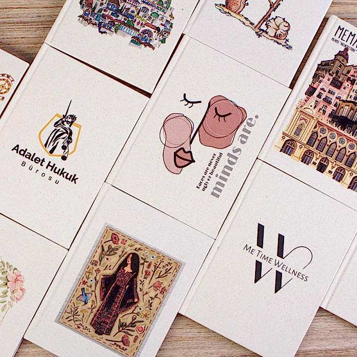 Kanvas Defter 14x20 cm (Özelleştirilebilir)