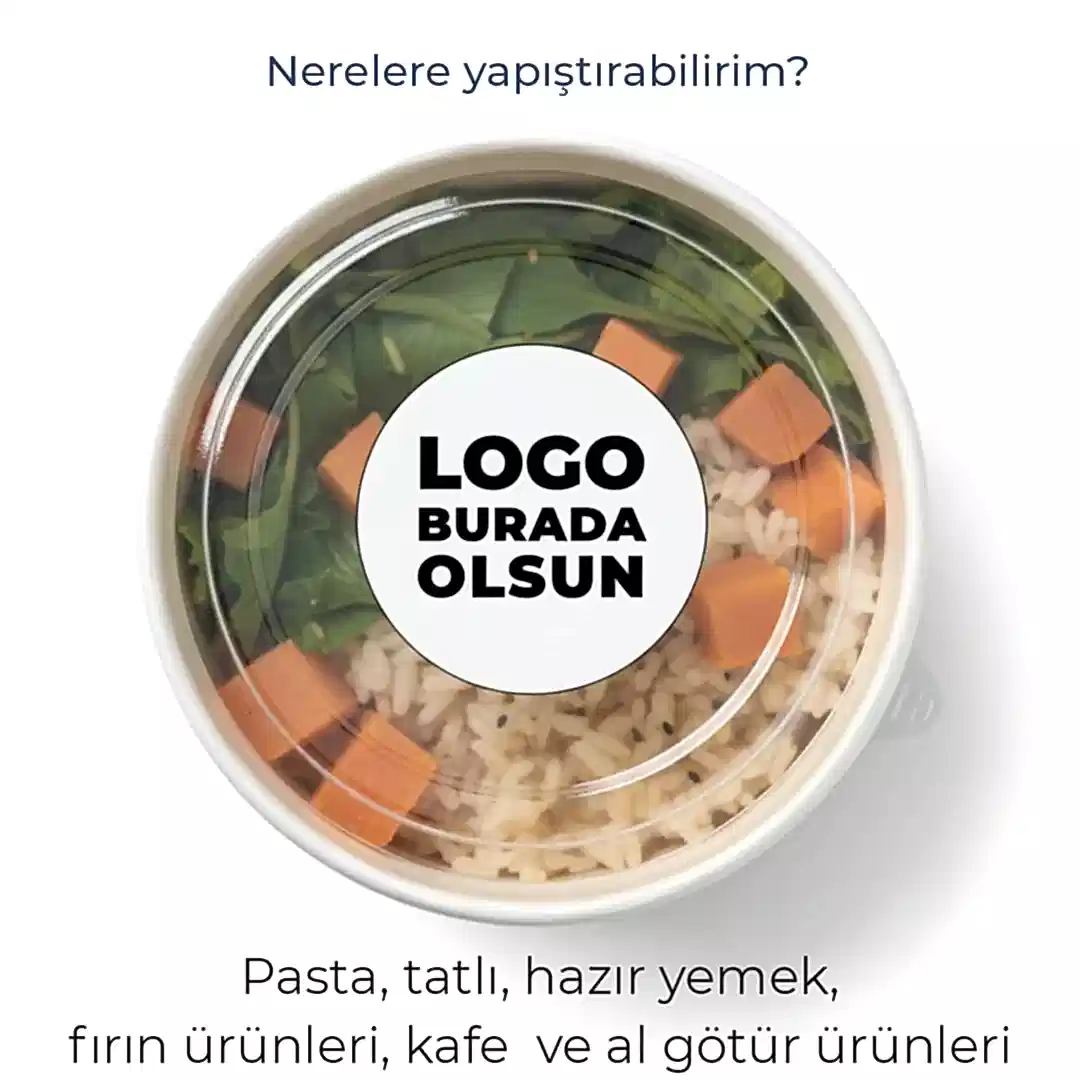 Al-Götür Sticker | Yuvarlak Kesim 4–5 cm Paket Servis Etiketi