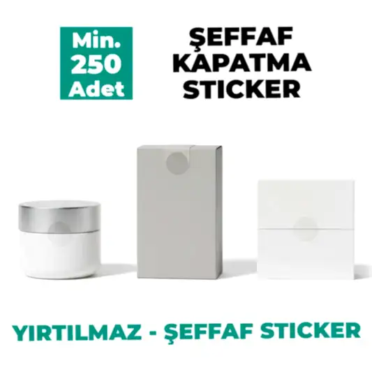 Şeffaf Baskısız Ürün Kapatma Etiketi Baskı | Şeffaf Sticker Baskı