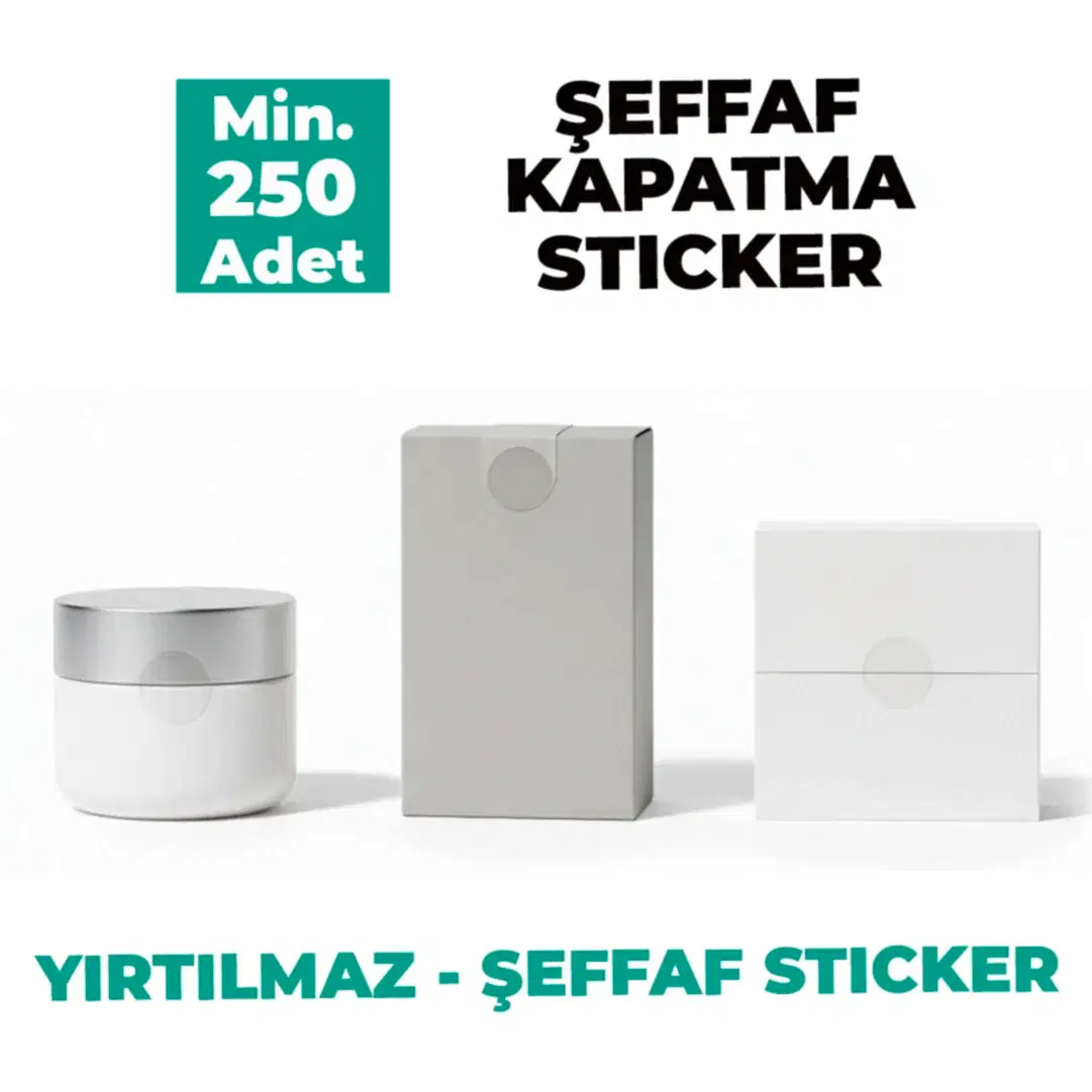 Şeffaf Baskısız Ürün Kapatma Etiketi Baskı | Şeffaf Sticker Baskı
