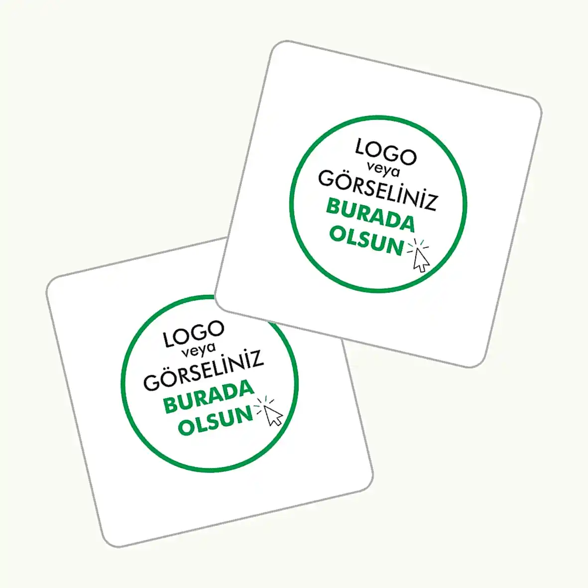 Oval Köşe Kare Kartvizit - Sıvamalı ( Kalın)