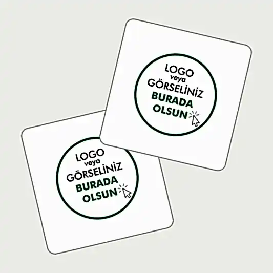 Oval Köşe Kare Kartvizit - Sıvamalı ( Kalın)