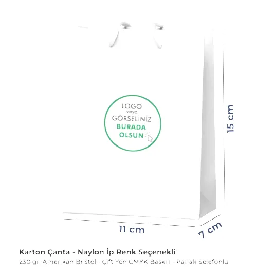 Karton Çanta - Dikey - 11x15x7cm