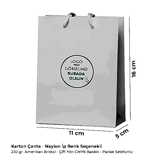 Karton Çanta - Dikey - 11x16x5cm