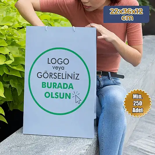 Karton Çanta - Dikey - 22x36x12 cm