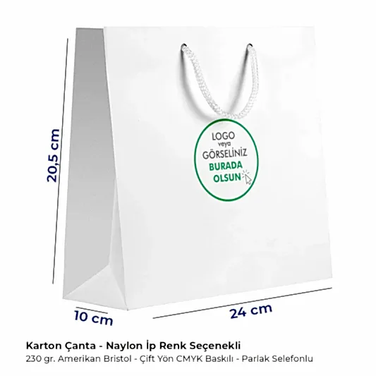 Karton Çanta - Yatay - 24x20.5x10 cm